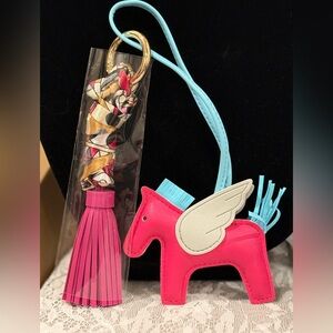 Winged Horse Bag charm & scarf tassel Keychain